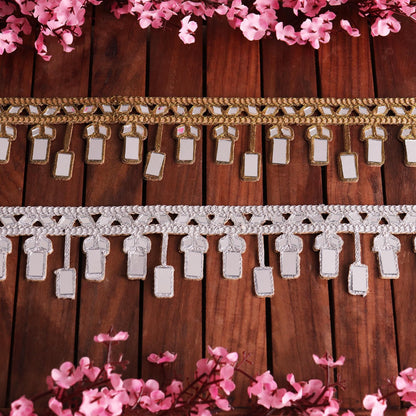 Embellished Pendant Fabric Lace Gold