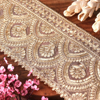 Gold Gota Patti Lace Border Broad Indian Saree Border Bridal Dress Lace