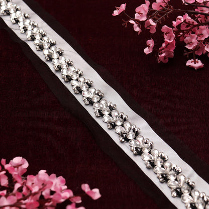Handmade Luxury Rhinestone Crystal Lace Trim for Bridal Veils
