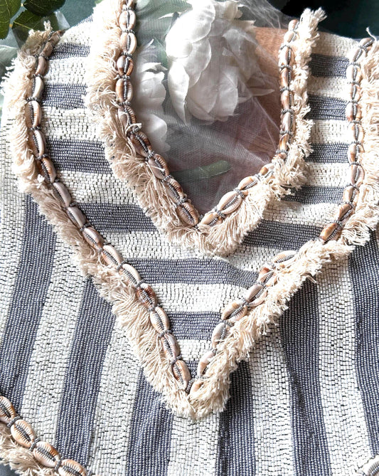 Neckline Patch Glass Bead Sew On Hand Embroidered Patch Lace Applique