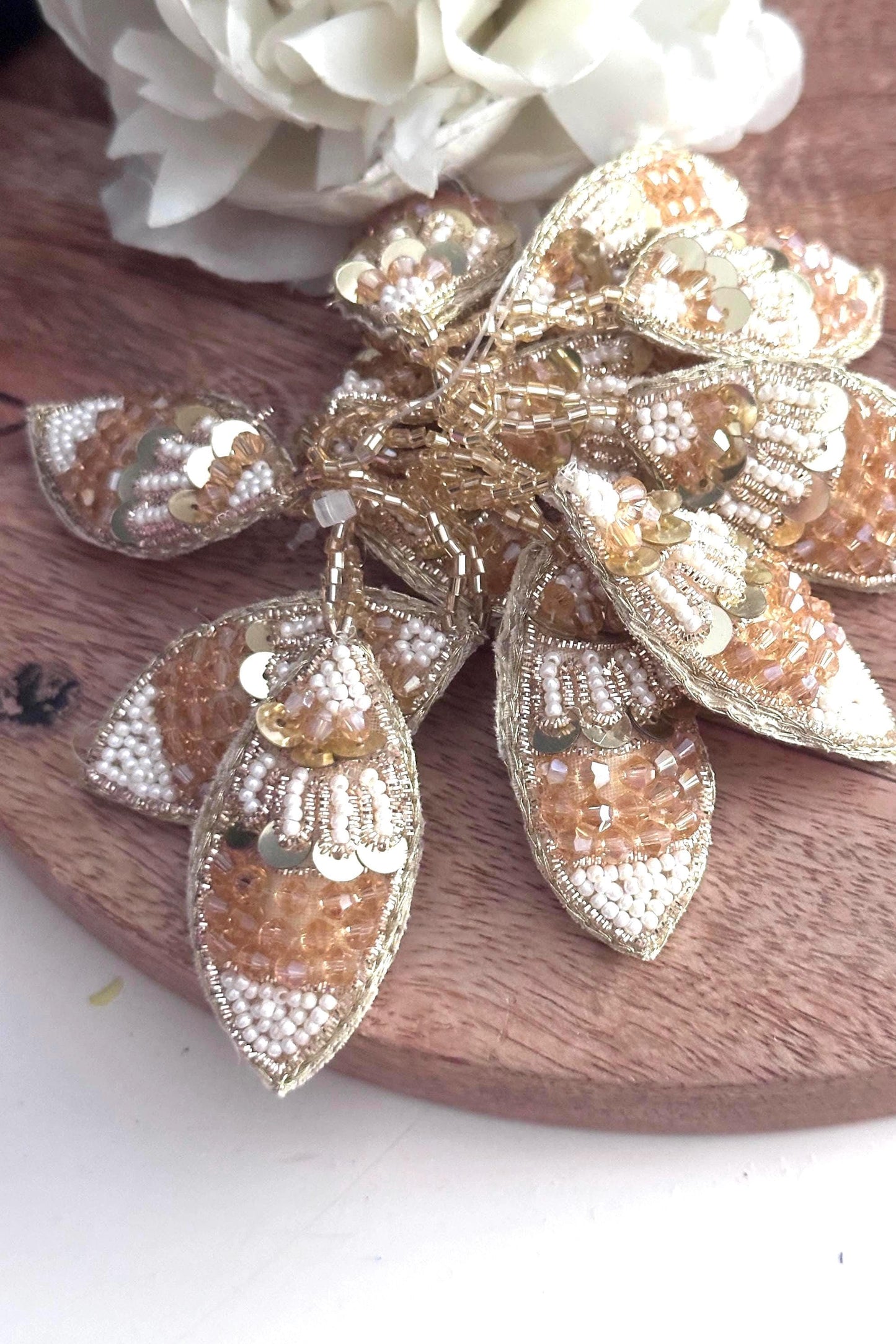 Handmade Beaded Embellishment Drop Sequin Crystal