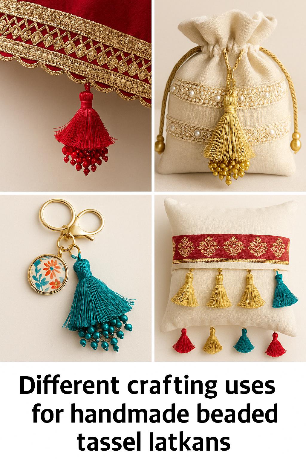 Handcrafted Silk Tassel Charms Bridal Applique
