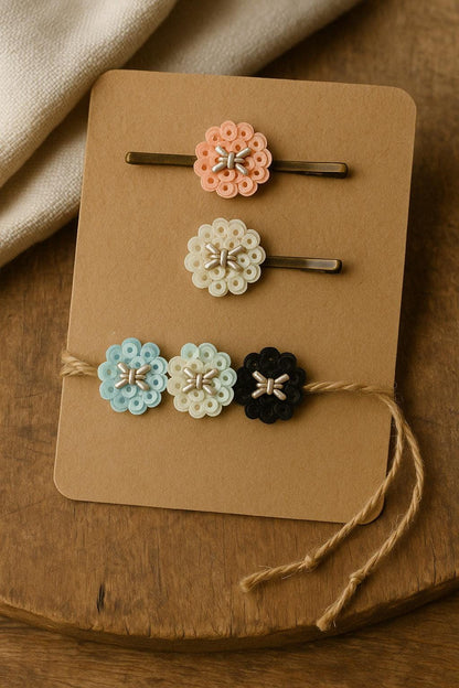 Hand Embroidered Sequin Dome Buttons Applique