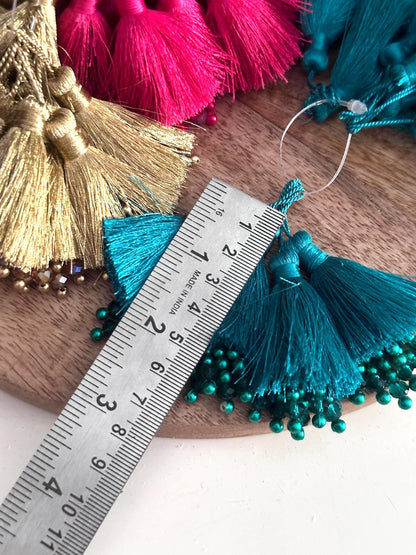 Handcrafted Silk Tassel Charms Bridal Applique