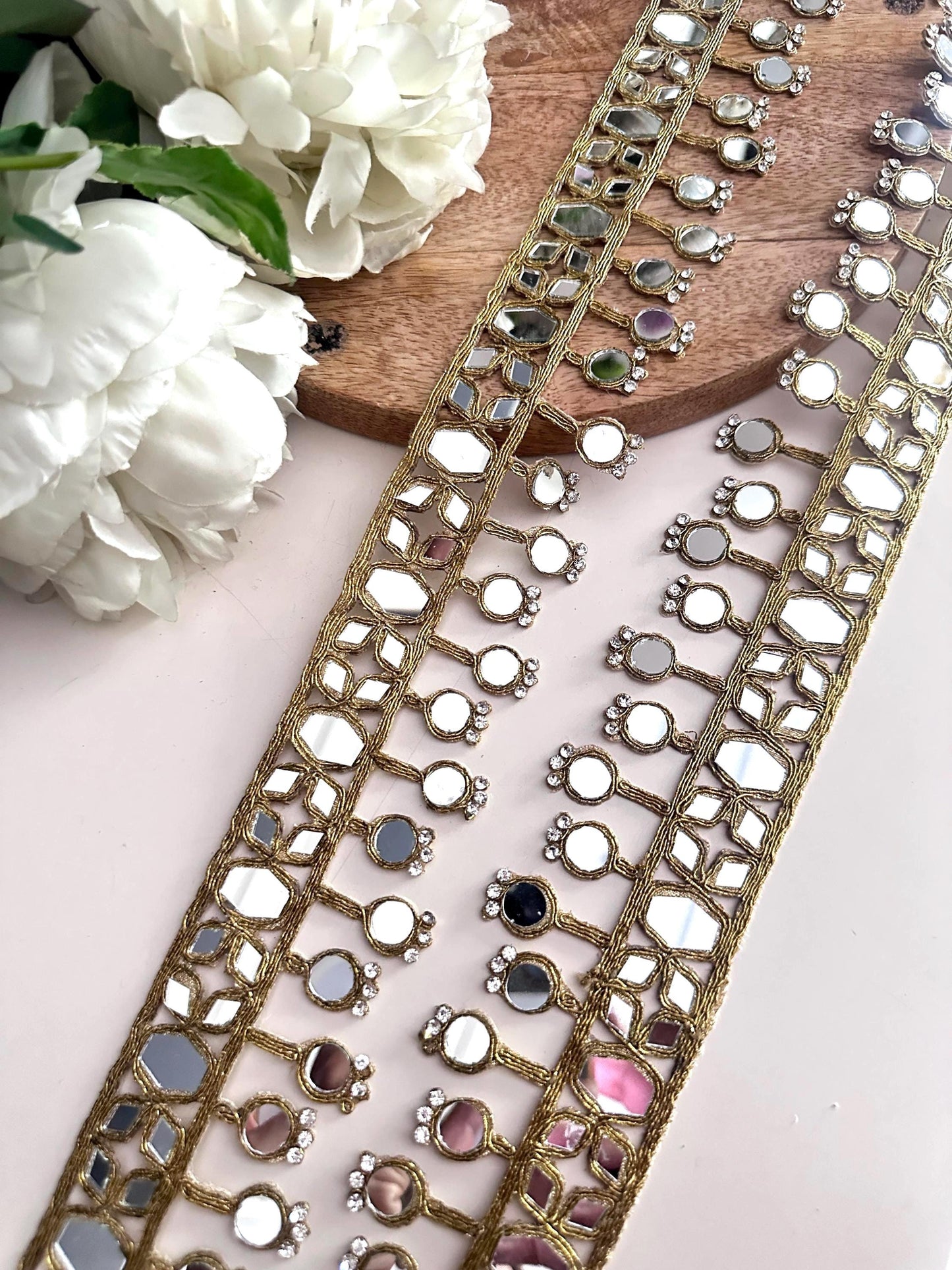Indian Mirror Belt Jewelry Gold Waist Belt