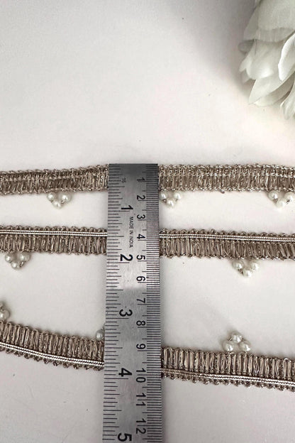 Gold Pearl Trim Handmade Embellishment Jewelry