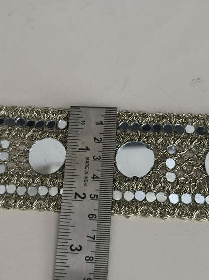Pale Gold Mirror Trim Ribbon Couture Accessories