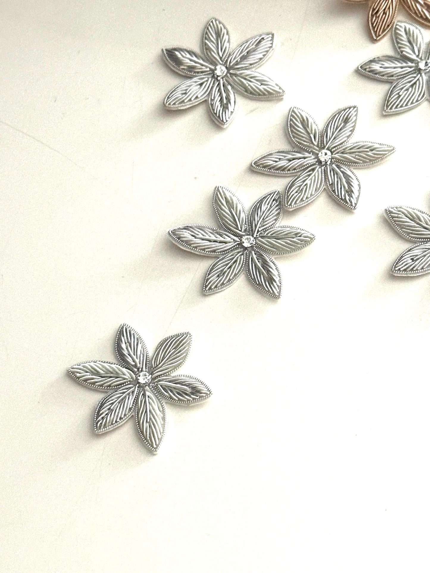 Rhinestone Flower Appliqué Patch