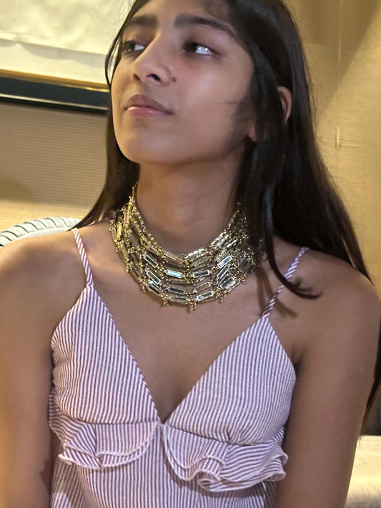 Gold Statement Choker Necklace