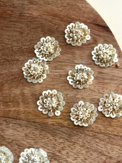 Handmade Sequin Flower Appliques