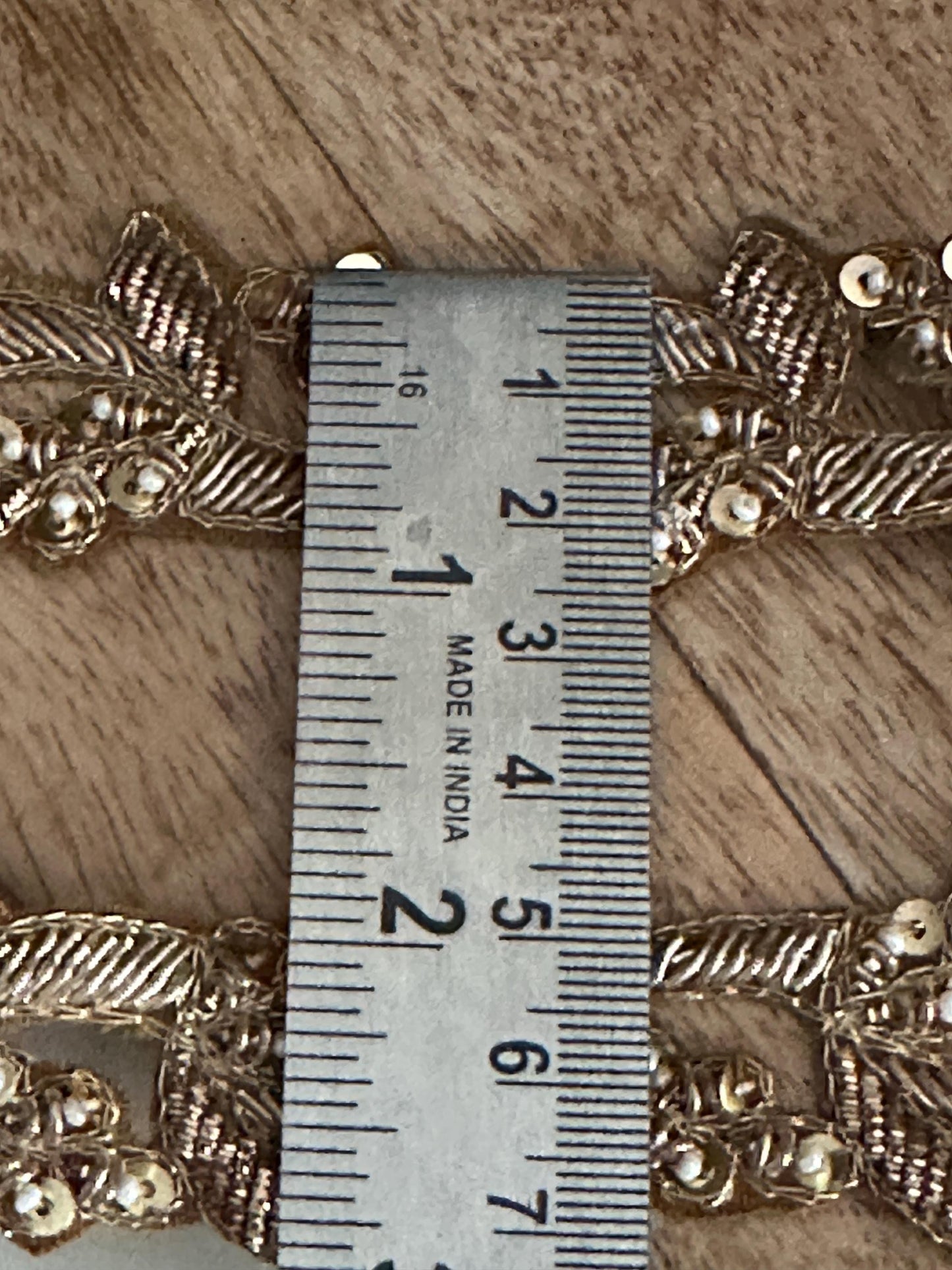 Handmade Gold Embroidered Lace Trim