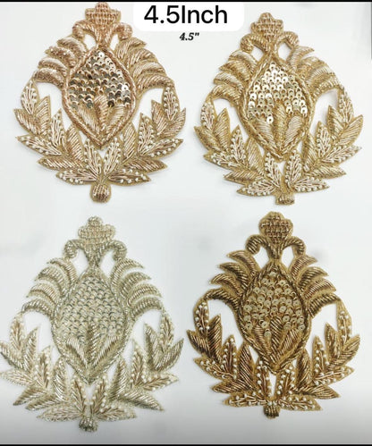Hand Embroidered Zardozi Appliqué Patch