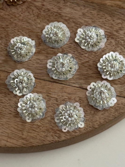 Handmade Sequin Flower Appliques