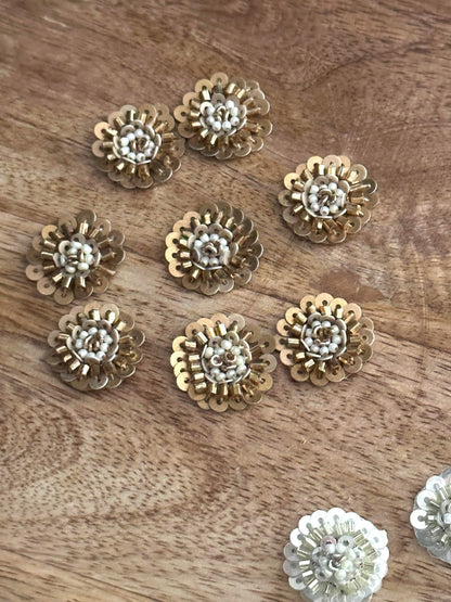 Handmade Sequin Flower Appliques