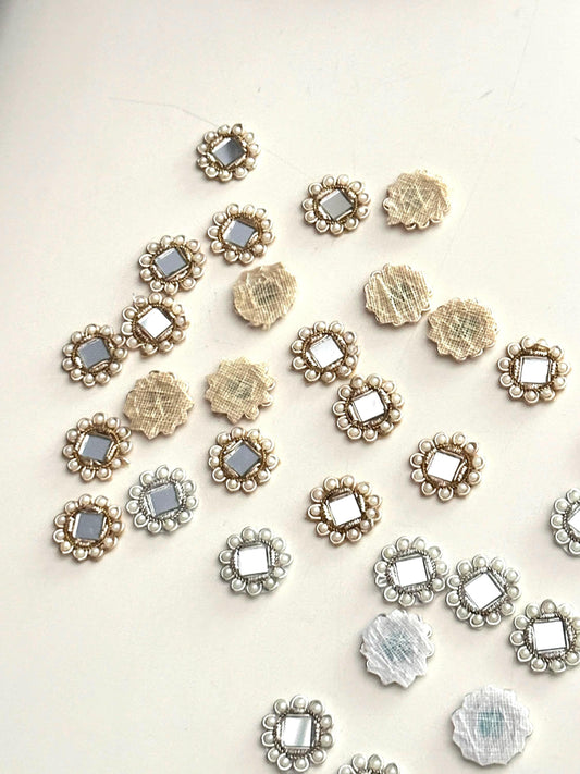 Pearl Mirror Embellished Applique