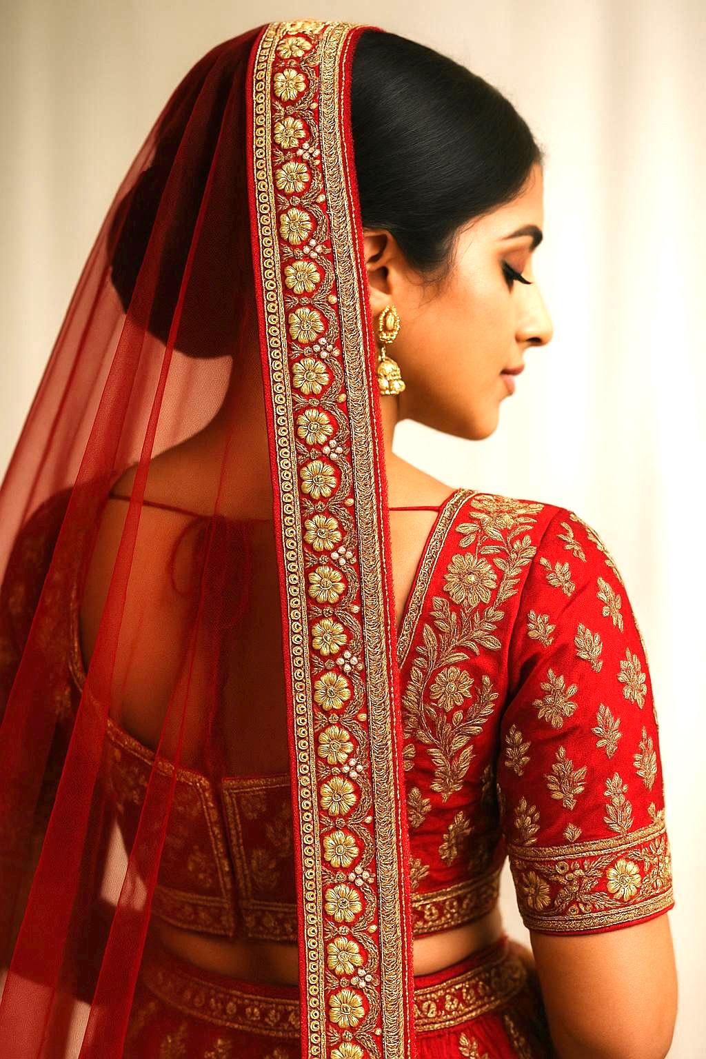 Luxury Red Zardozi Border Trim