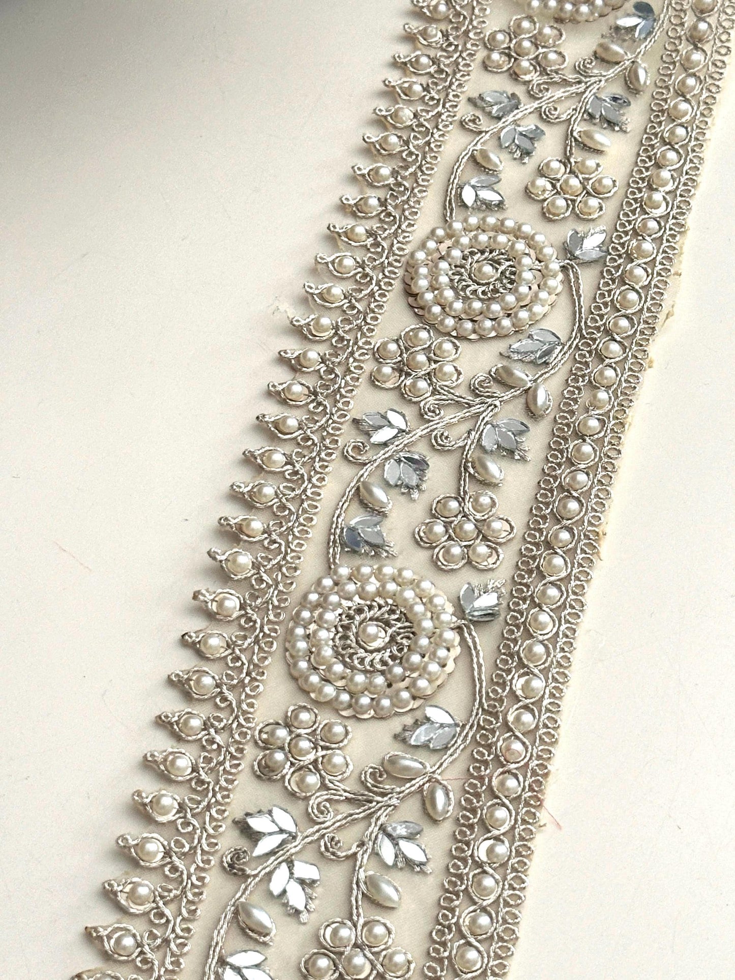 Handmade Pearl Beaded Trim