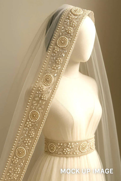 Handmade Pearl Beaded Trim