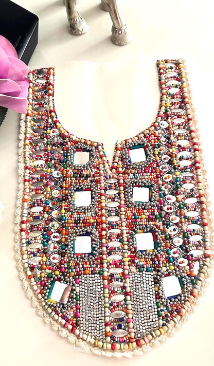 Boho Neck Patch for Dresses Mirror Applique