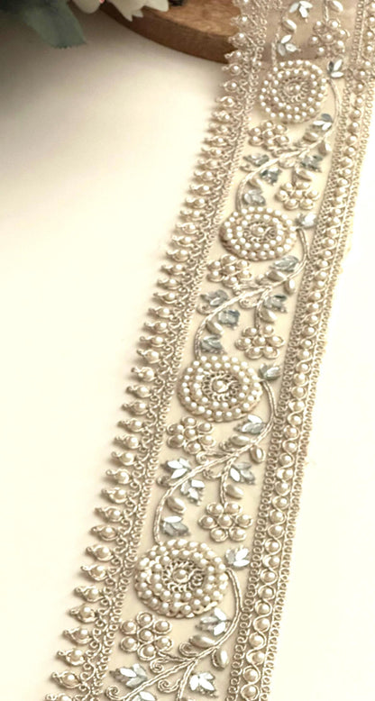 Handmade Pearl Beaded Trim