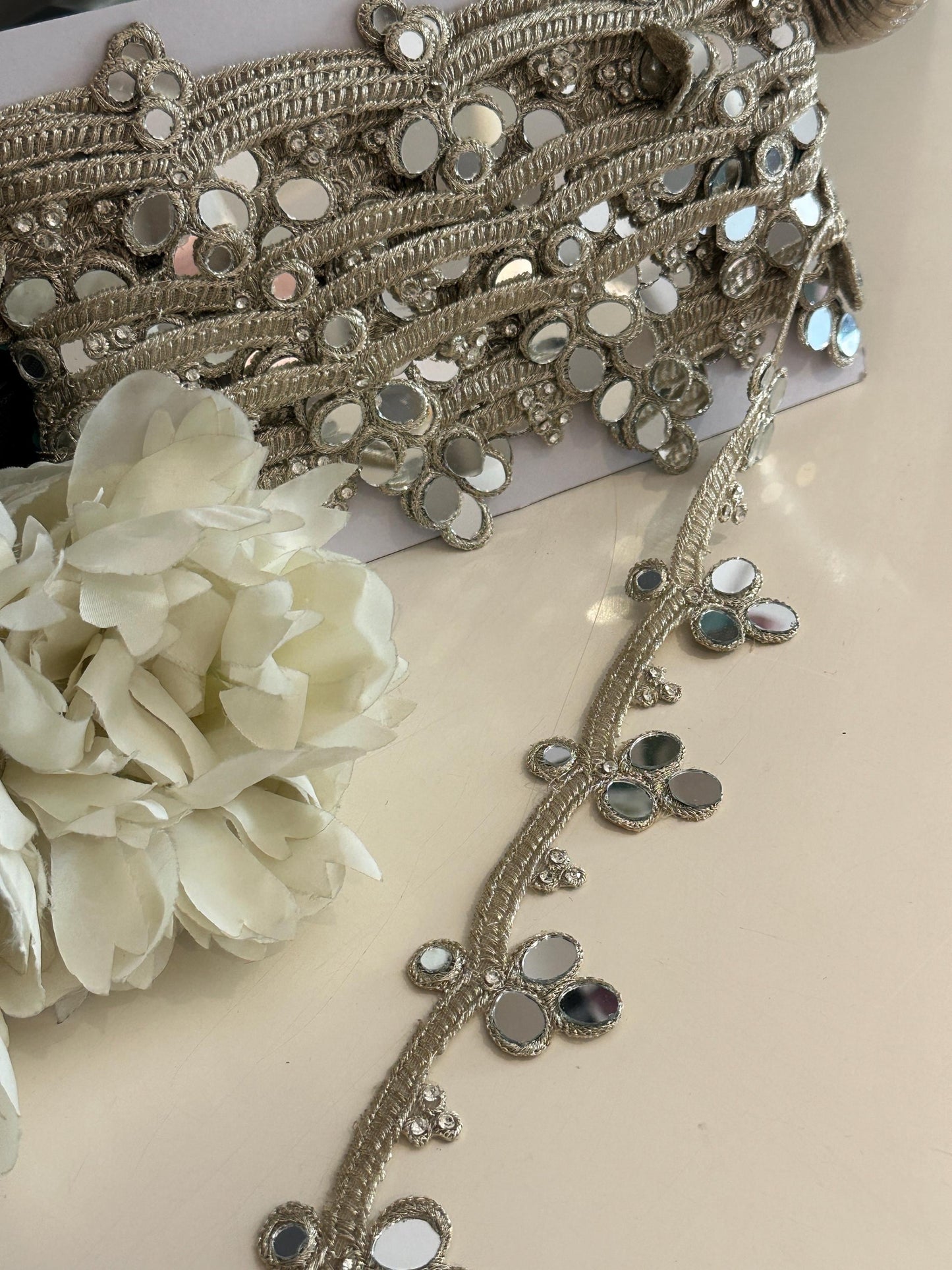 Handmade Gold Mirror Lace Trim