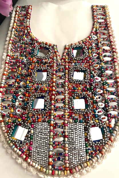 Boho Neck Patch for Dresses Mirror Applique