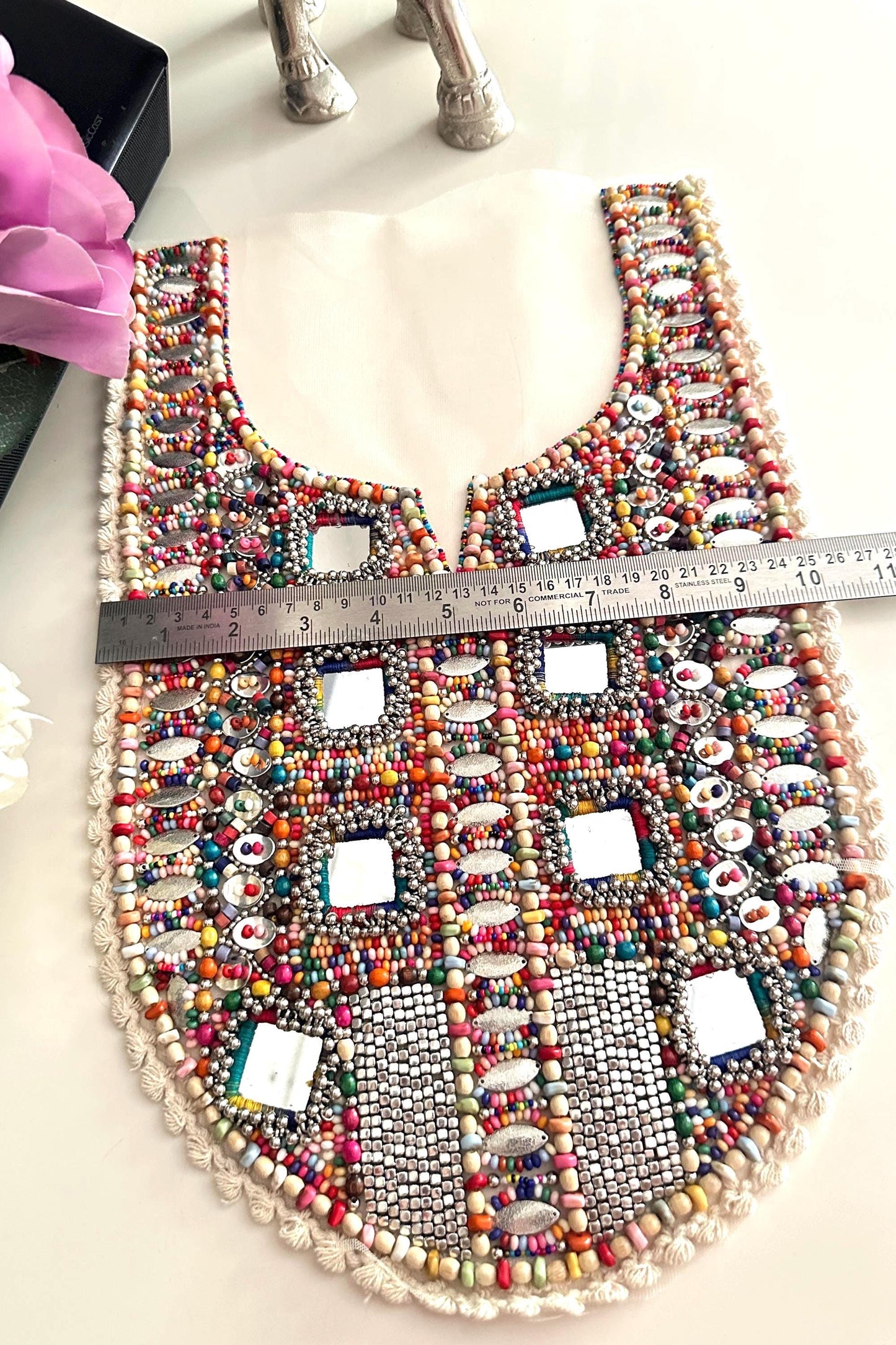 Boho Neck Patch for Dresses Mirror Applique