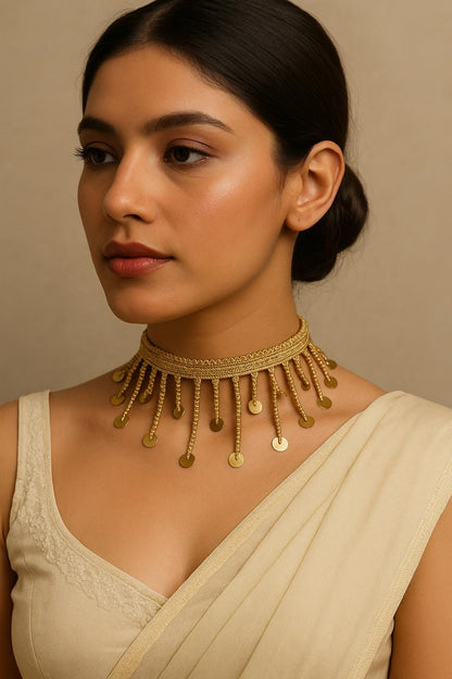 Handmade Gold Beaded Sequin Fringe Trim DIY Tassel