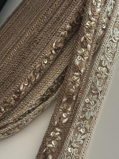 Handmade Zari Floral Lace Trim