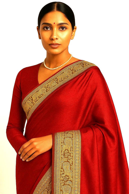 Luxury Gold Zari Embroidered Lion Border Trim