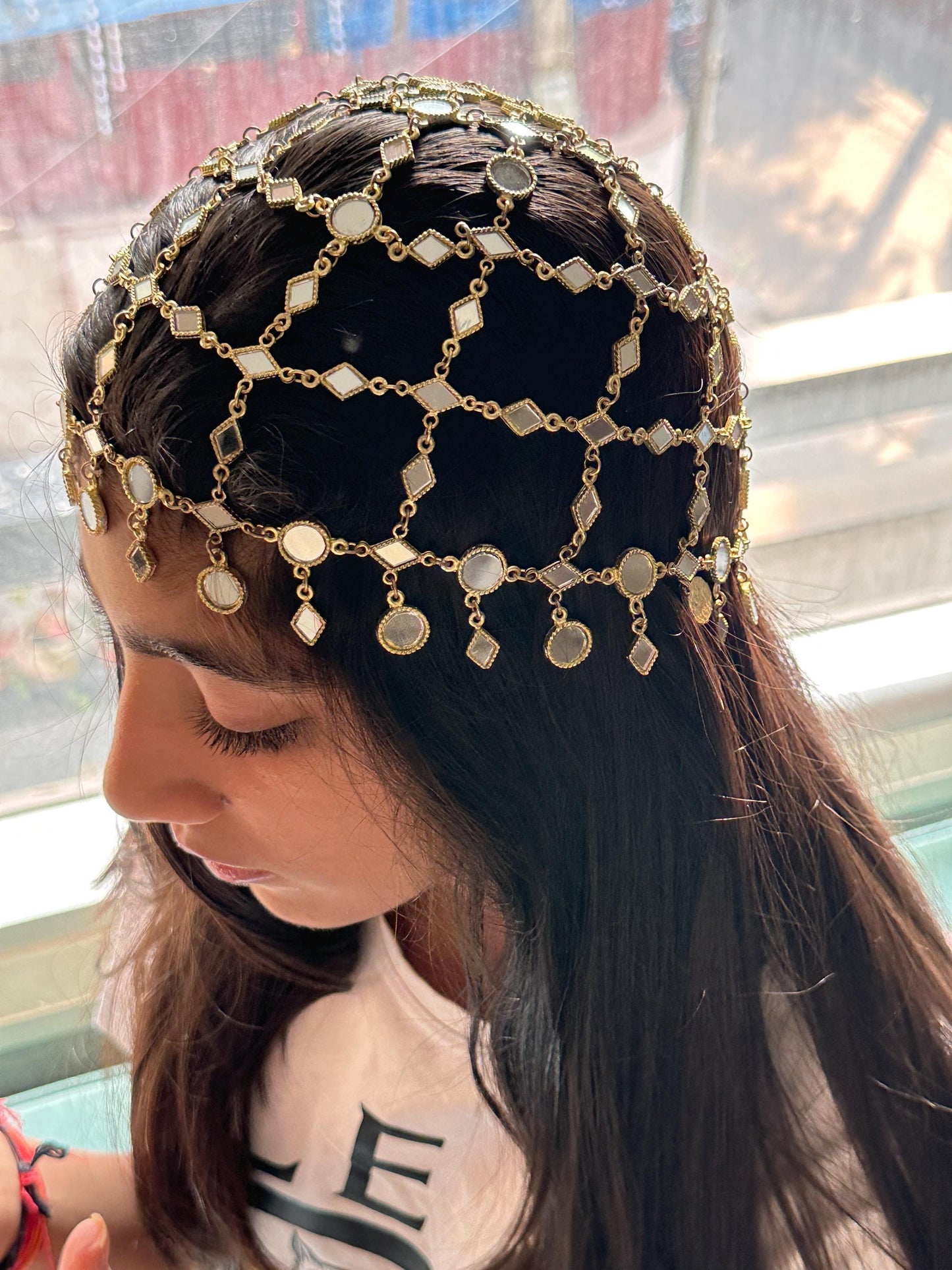 Gold Chain Headpiece Boho Festival Head Jewelry