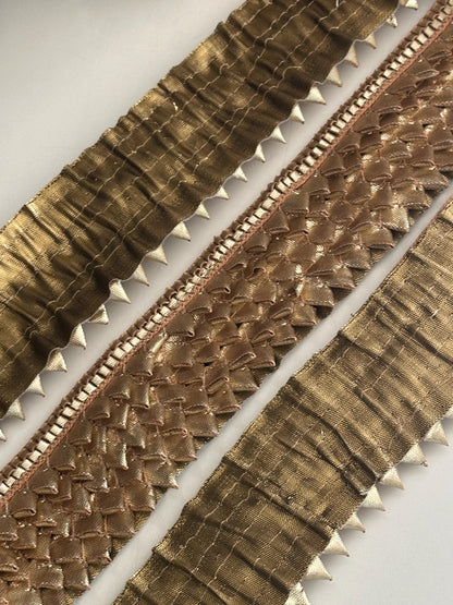 Handmade Gold Gota Ribbon Trim