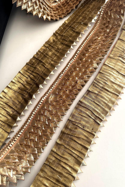 Handmade Gold Gota Ribbon Trim
