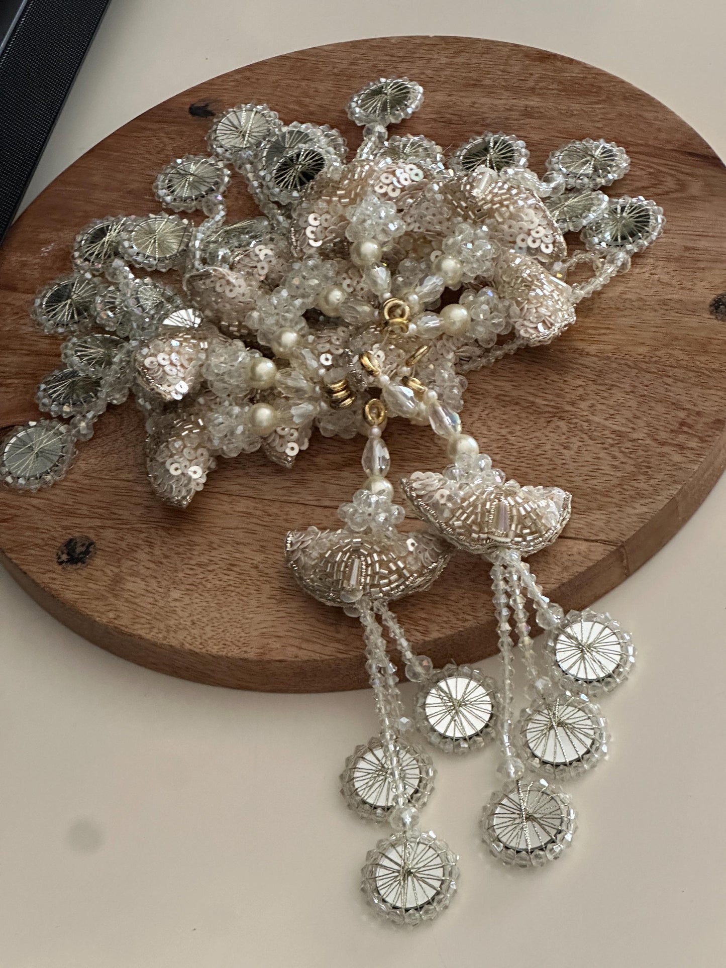 Handmade Beaded Mirror Tassel Latkan
