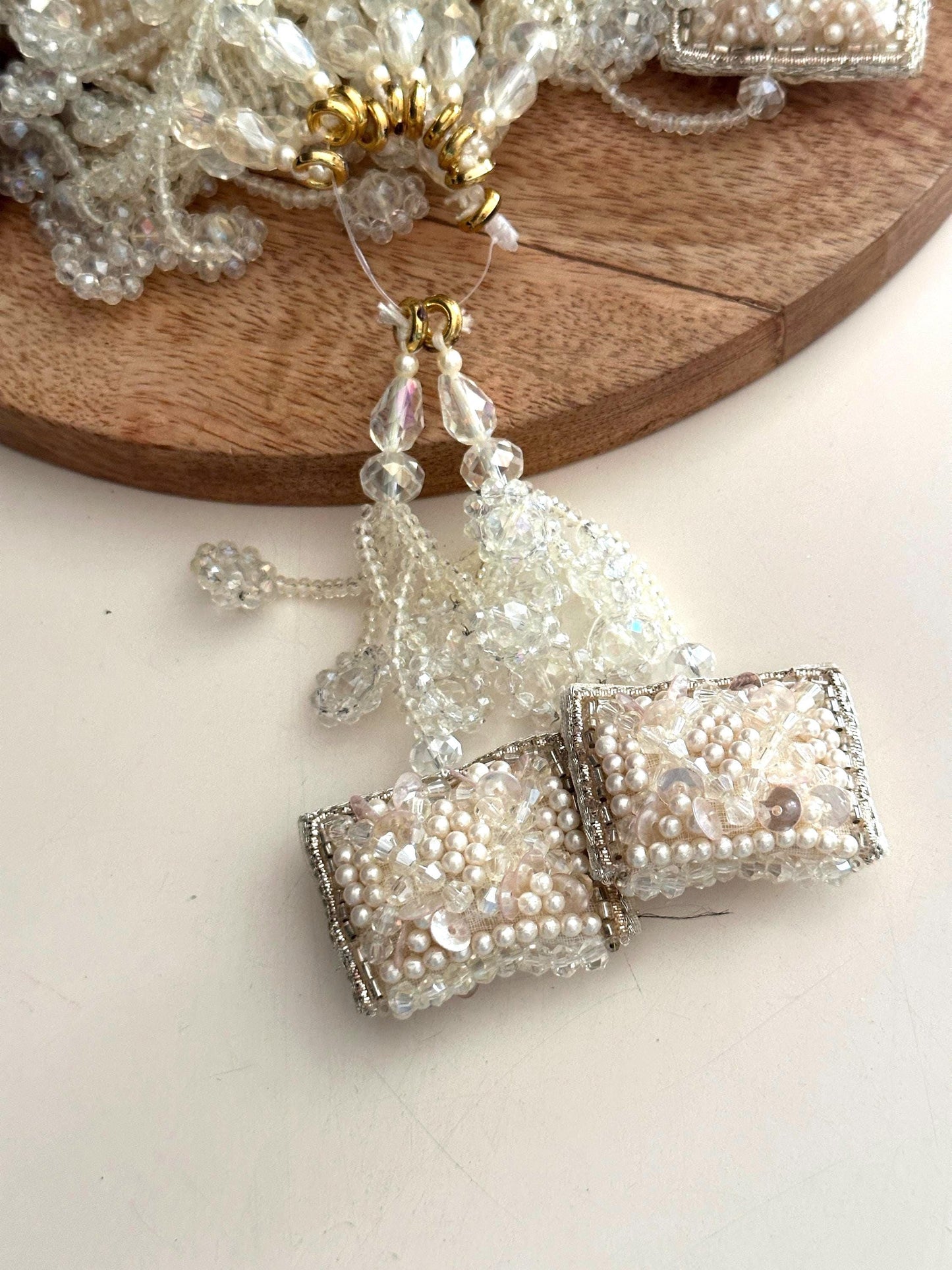 Handmade Pearl Beaded Tassel Latkan
