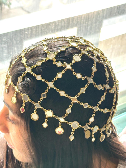 Gold Chain Headpiece Boho Festival Head Jewelry