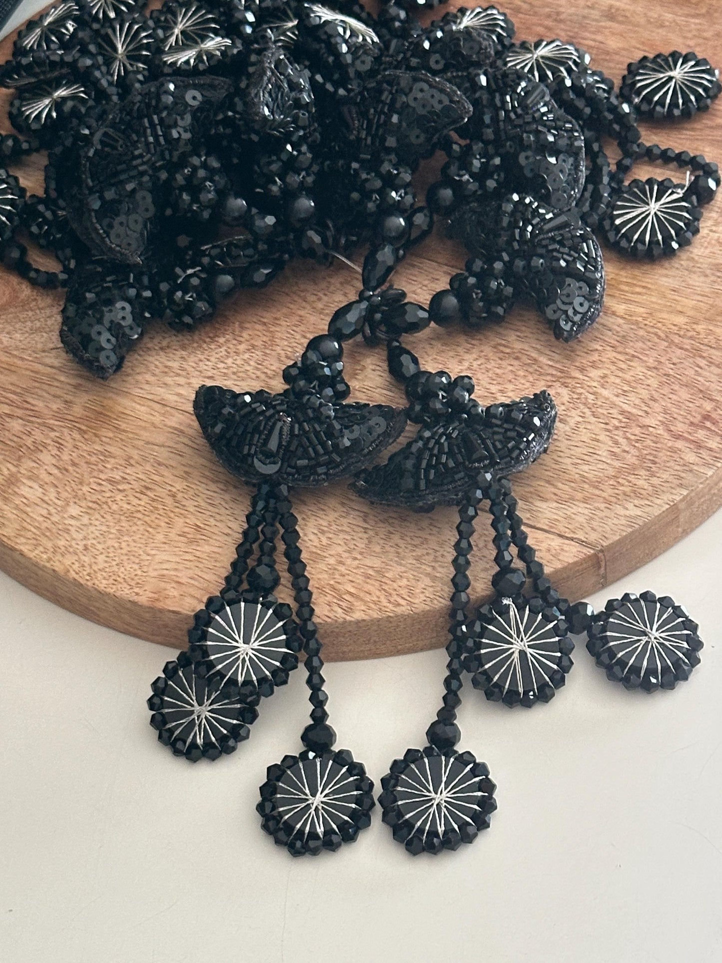 Handmade Beaded Mirror Tassel Latkan