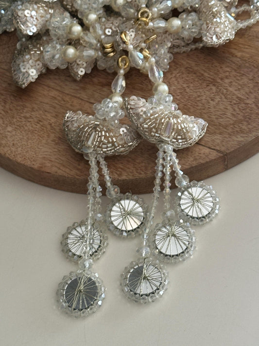 Handmade Beaded Mirror Tassel Latkan