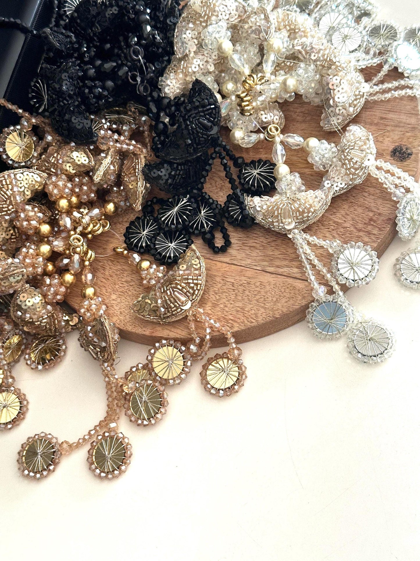 Handmade Beaded Mirror Tassel Latkan