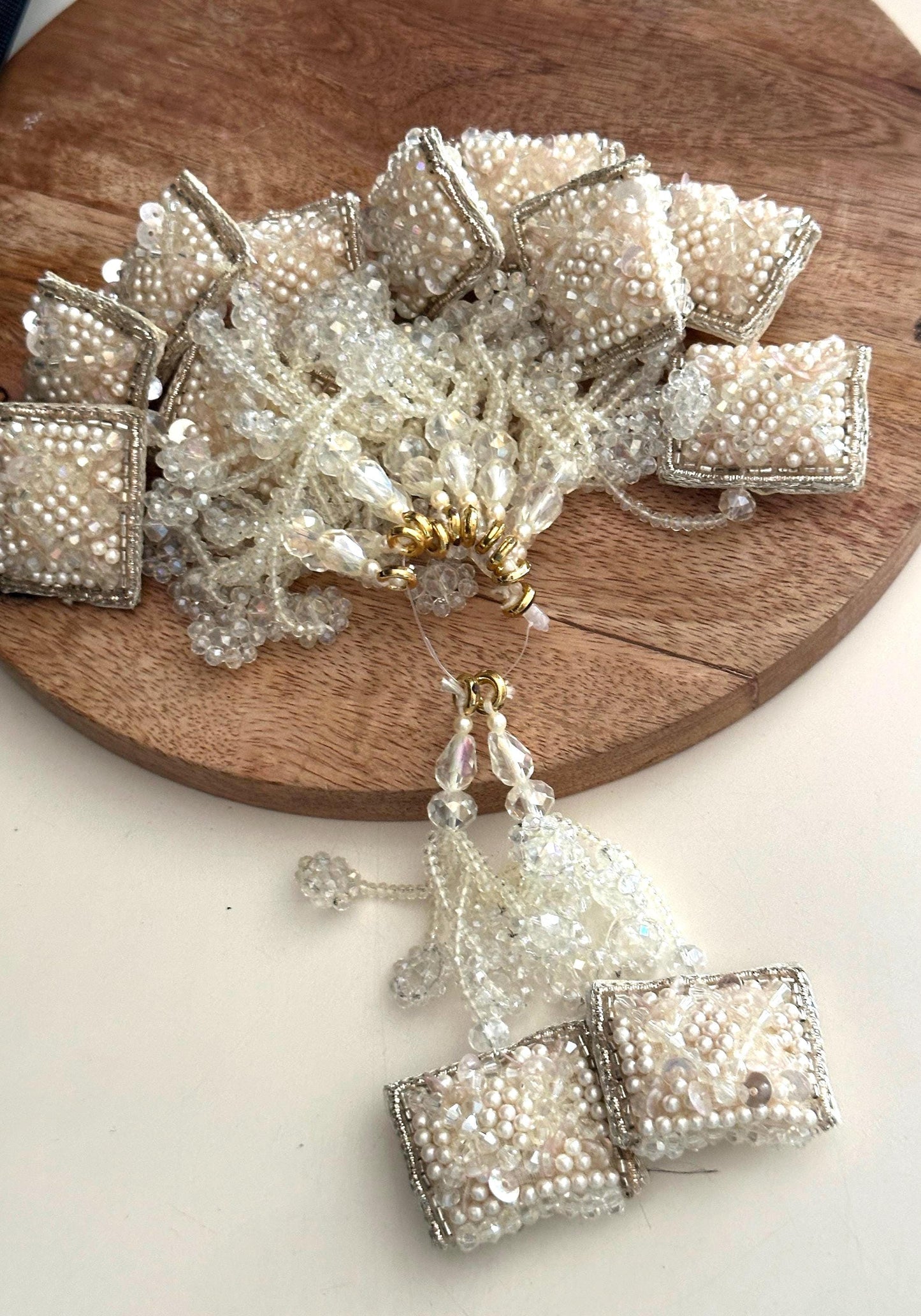 Handmade Pearl Beaded Tassel Latkan
