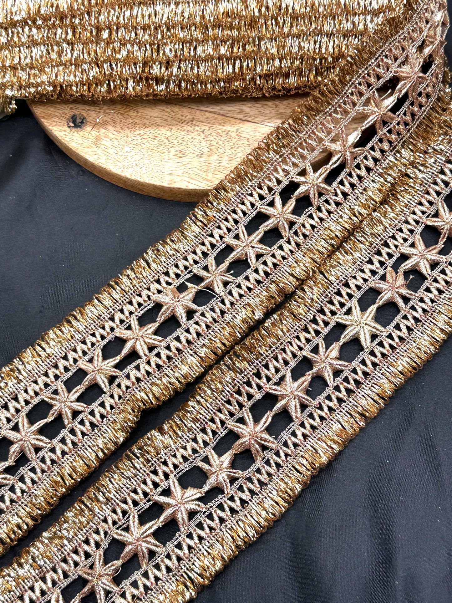Handmade Gold Metallic Gota Embroidery Border