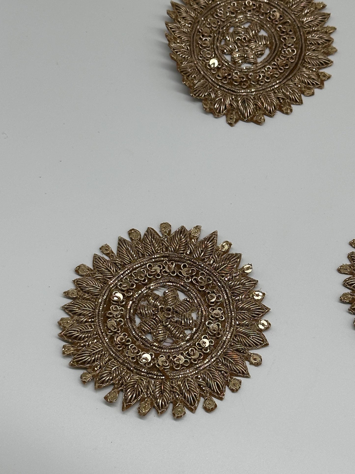 Gold Mandala Embroidery Patch