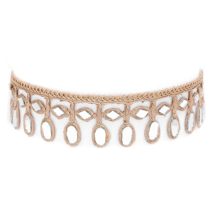 Bold Fashion Fabric Choker Old Gold