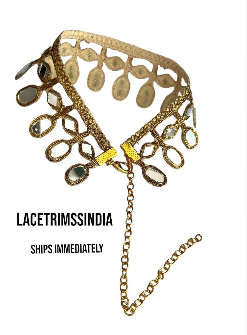 Bold Fashion Fabric Choker Old Gold