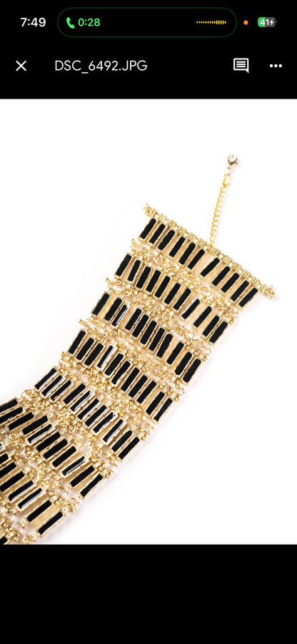 Gold Statement Choker Necklace