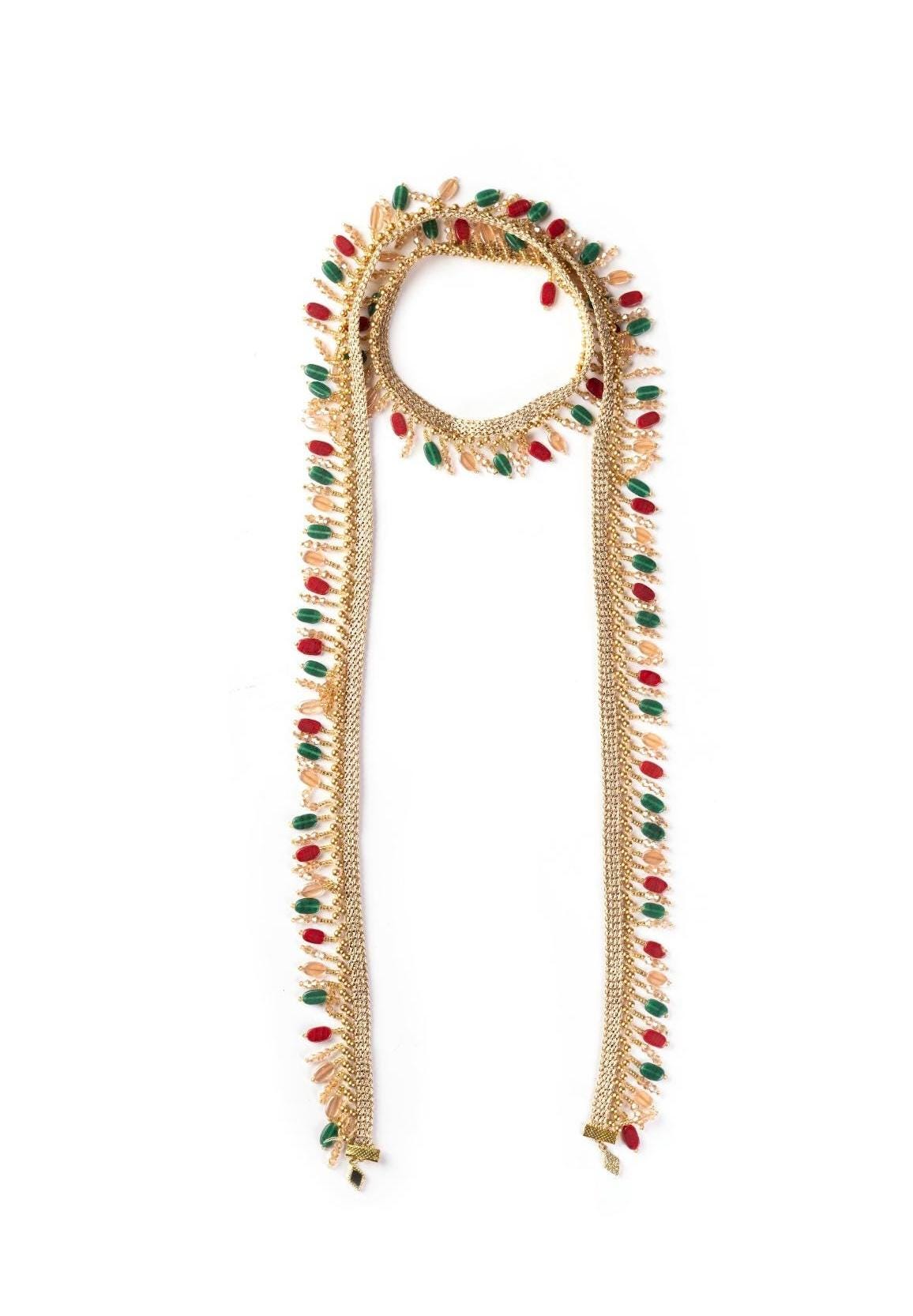 Boho Multicolor Beaded Choker  Handmade Necklace