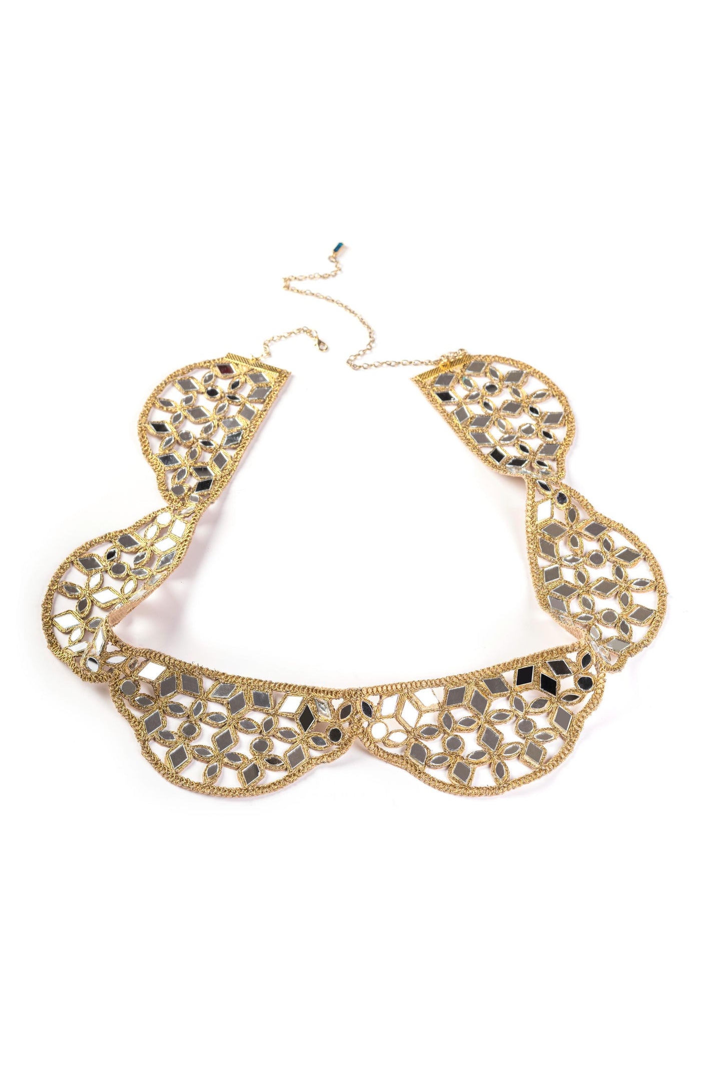 Gold Mirror Work Waist Belt Handcrafted Kamarbandh