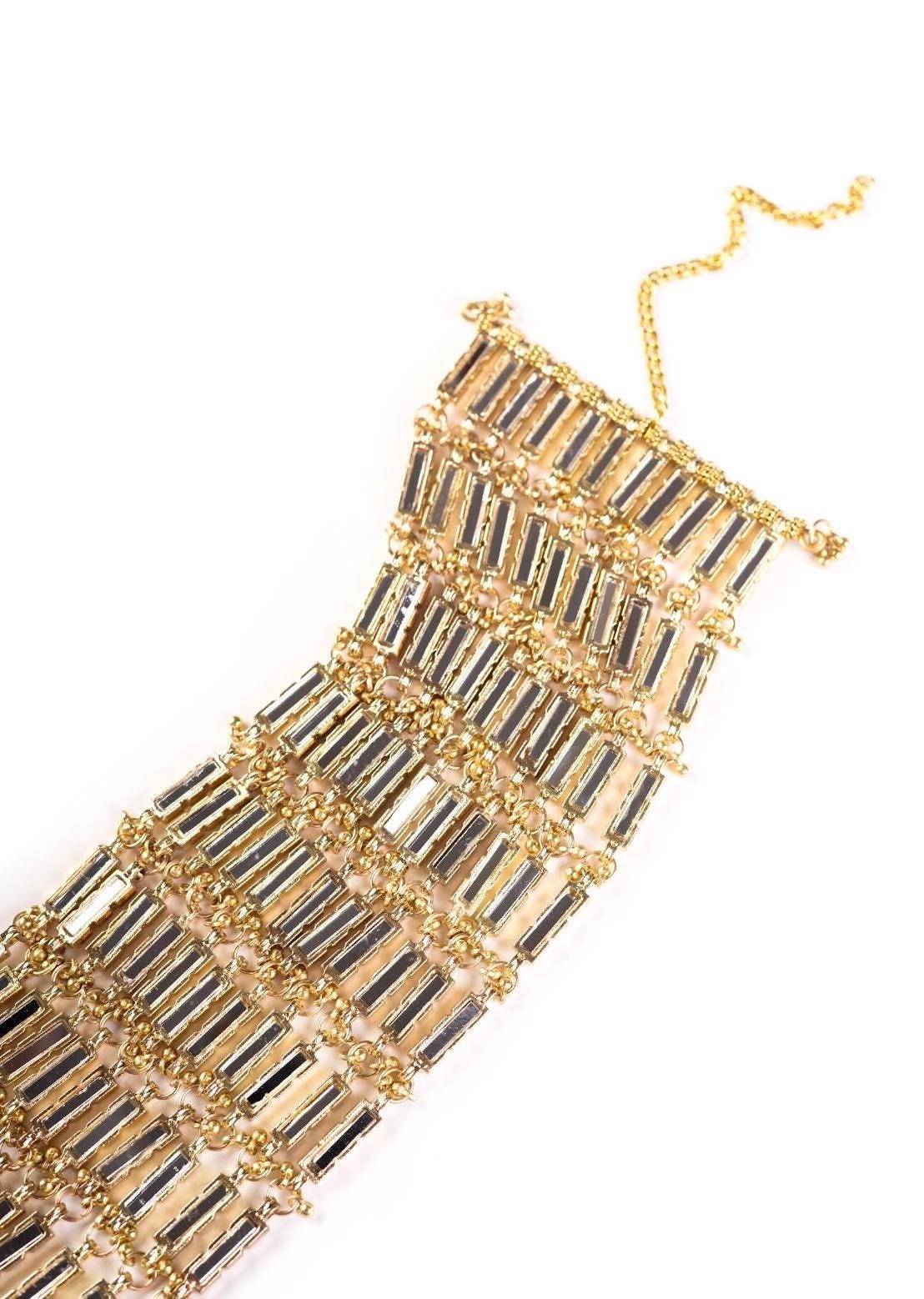 Gold Statement Choker Necklace