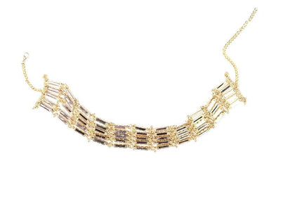 Handmade Gold & Blue Choker Necklace