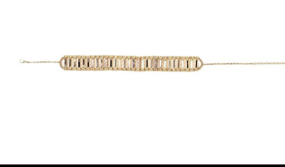Handmade Green Enamel Gold Choker Necklace